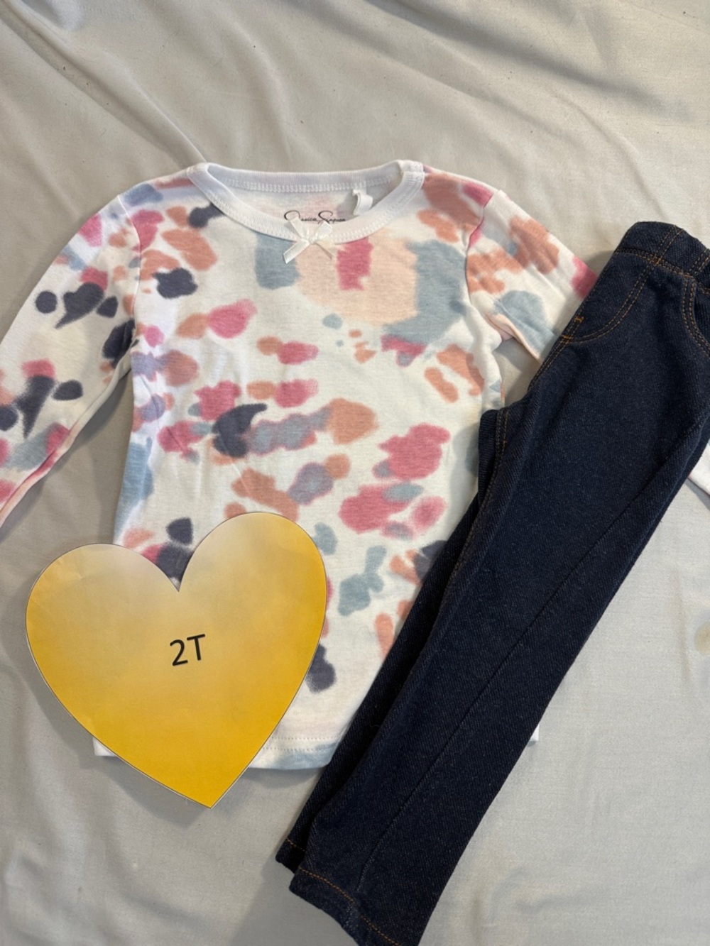 Jessica Simpson - 2T Multicolor Long Sleeve Tee and Jeggings 2-piece for Kids